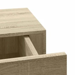 vidaXL Estante con cajón de pared MDF 40x23,5x10 cm Roble