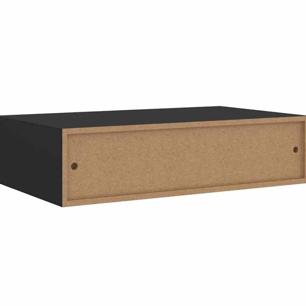 vidaXL Estanterías-Estante con cajón de pared MDF 40x23,5x10 cm