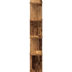 vidaXL Estante cubo de pared 12 compartimentos madera envejecida Madera antigua Best