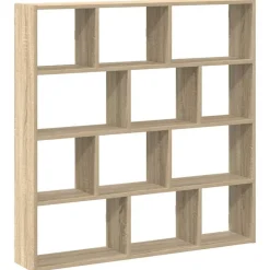 vidaXL Estante cubo de pared 12 compartimentos madera Roble Sonoma