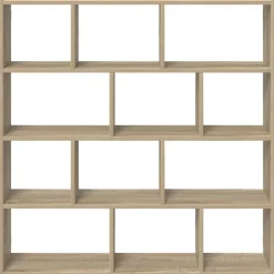 vidaXL Estante cubo de pared 12 compartimentos madera Roble Sonoma
