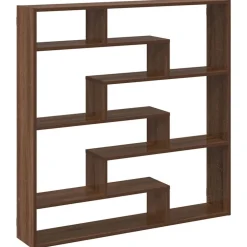vidaXL Estante cubo de pared 7 compartimentos madera roble marrón Marrón roble Outlet