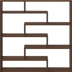 vidaXL Estante cubo de pared 7 compartimentos madera roble marrón Marr&oacute;n roble Outlet