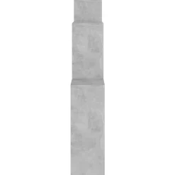 vidaXL Estanterías-Estante cubo de pared contrachapado gris hormigón 80x15x78,5 cm