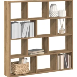 vidaXL Estanterías-Estante cubo de pared 12 compartimentos madera