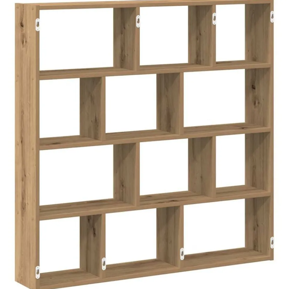 vidaXL Estanterías-Estante cubo de pared 12 compartimentos madera