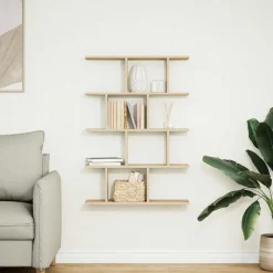 vidaXL Estanterías-Estante cubo de pared 12 compartimentos madera