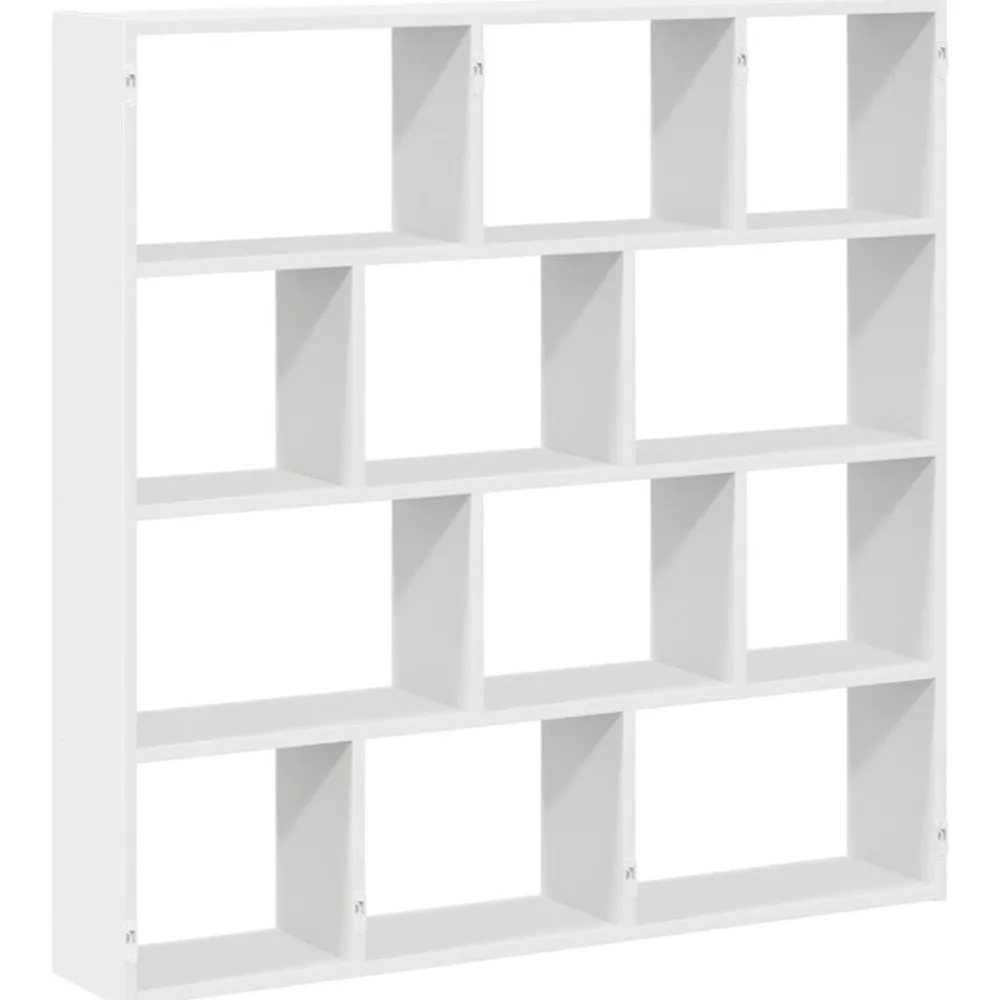 vidaXL Estanterías-Estante cubo pared 12 compartimentos madera ingeniería