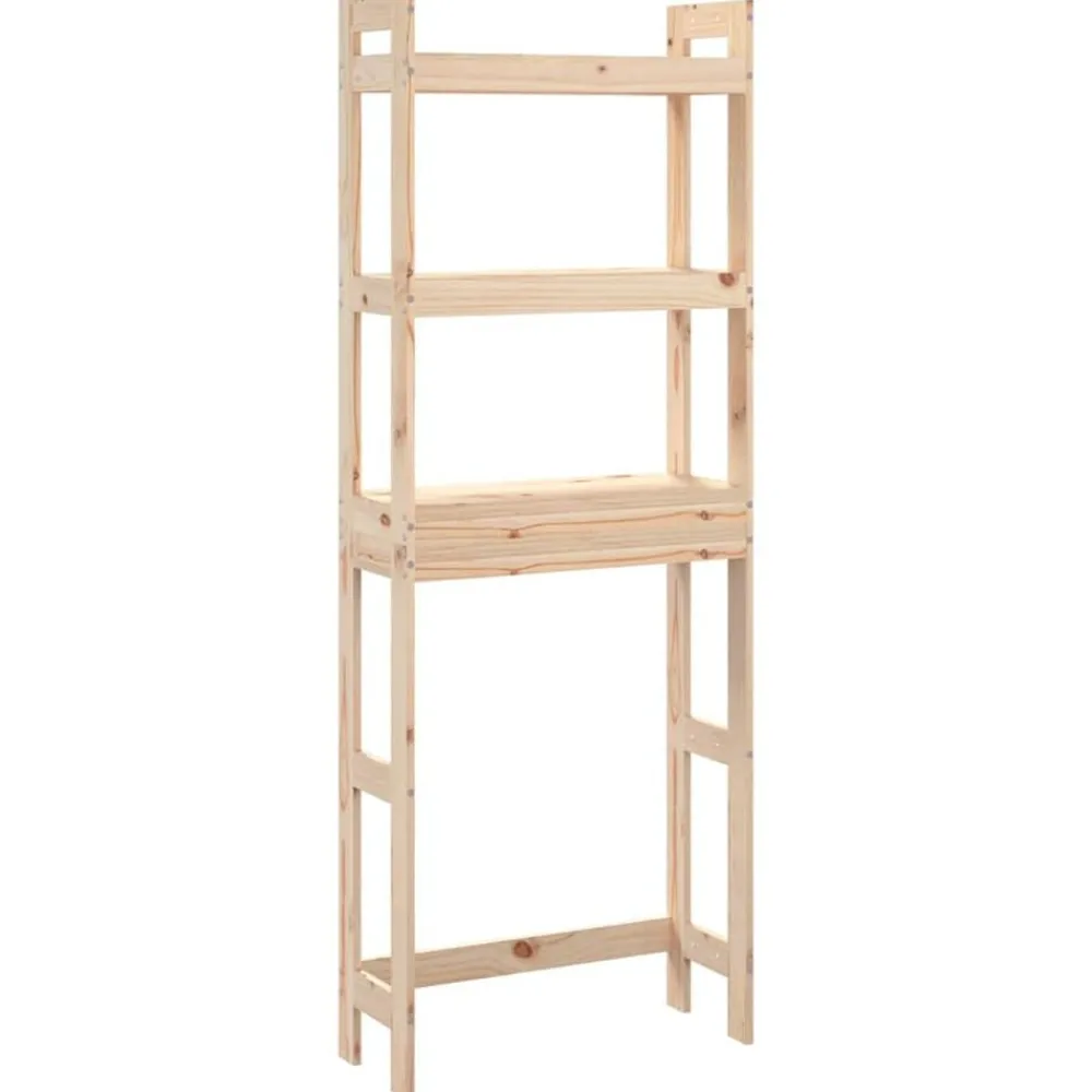 vidaXL Estante de baño madera maciza de pino 63x26x171 cm Natural Hot