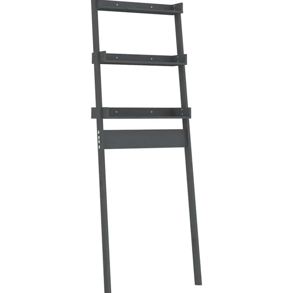 vidaXL Estante de baño madera maciza de pino 63,5x32x179 cm Gris New