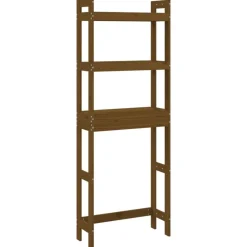 vidaXL Estante de baño madera maciza de pino marrón miel 63x26x171 cm Marrón miel Hot