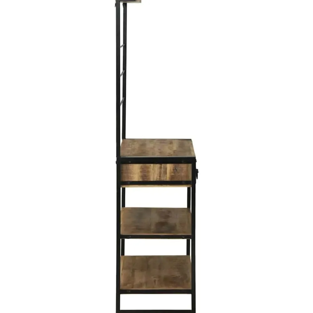 vidaXL Estante de cocina Marrón y Negro 80 x 40 x 160 cm Natural Outlet
