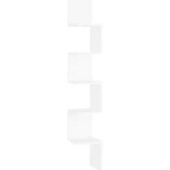 vidaXL Estanterías-Estante de esquina de pared madera contrachapada 20x20x127,5 cm