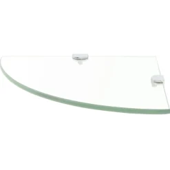 vidaXL Estanterías-Estante de esquina con soportes cromados vidrio claro 25x25 cm