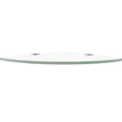 vidaXL Estanterías-Estante de esquina con soportes cromados vidrio claro 25x25 cm