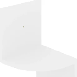 vidaXL Estanterías-Estante de esquina de pared madera de ingeniería blanco brillo