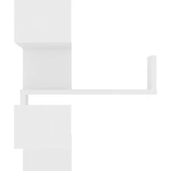 vidaXL Estante de esquina de pared madera contrachapada 40x40x50 cm Blanco Discount