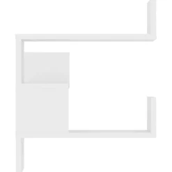 vidaXL Estante de esquina de pared madera contrachapada 40x40x50 cm Blanco Discount