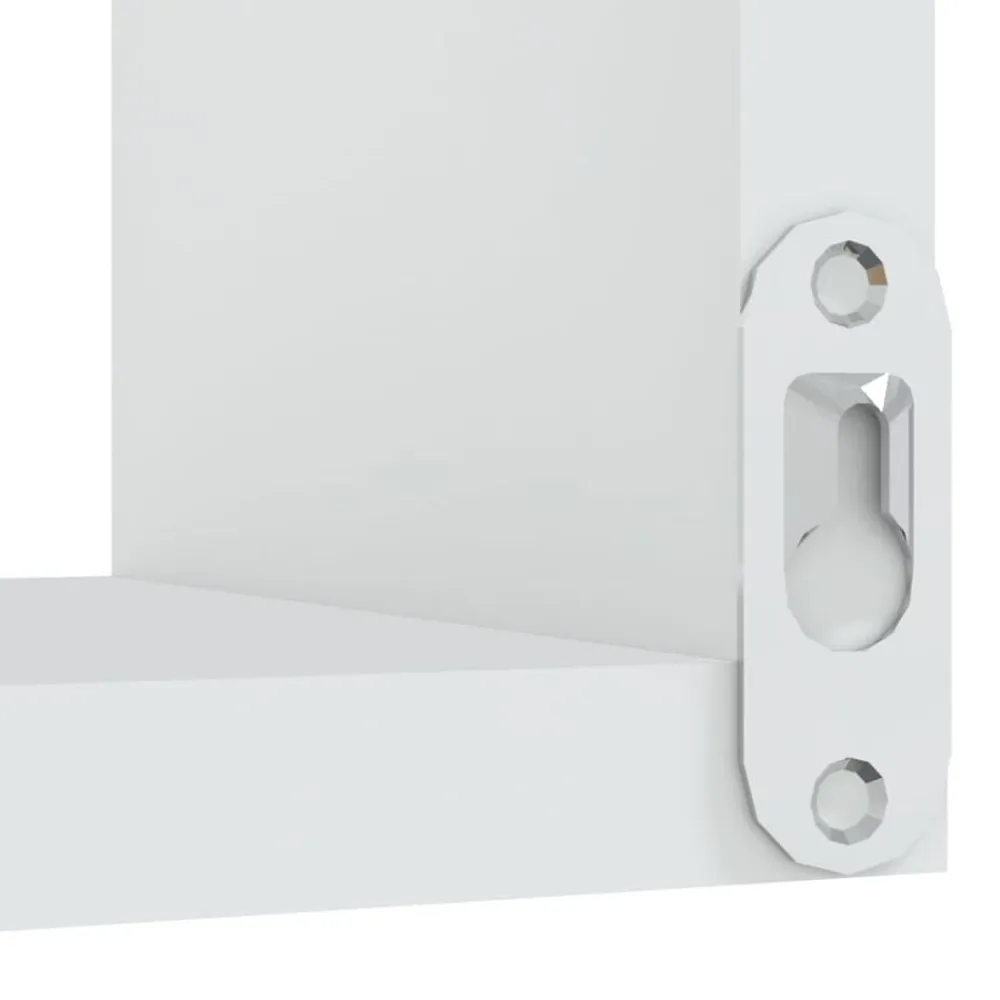 vidaXL Estante de esquina de pared madera contrachapada 40x40x50 cm Blanco Discount