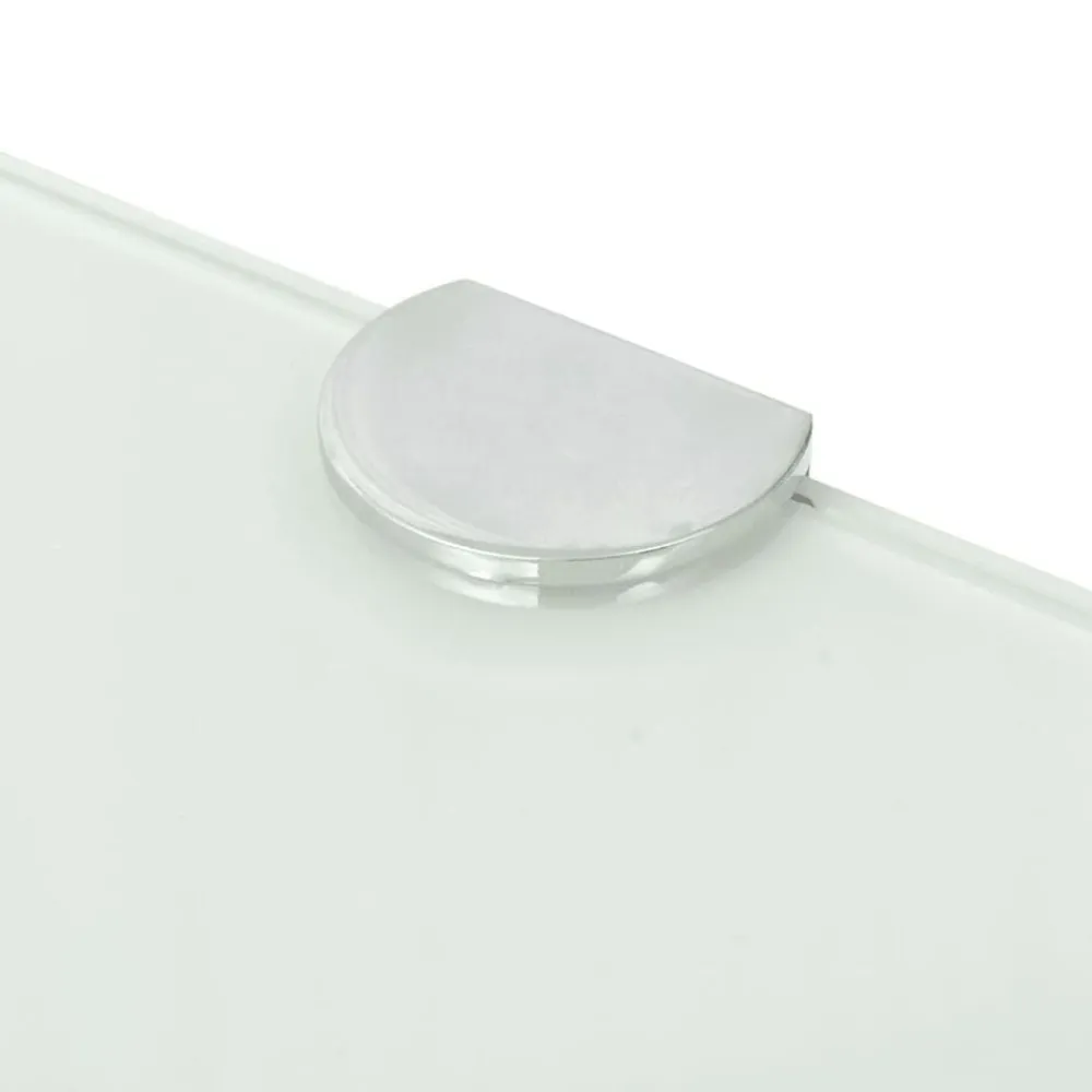 vidaXL Estanterías-Estante de esquina con soportes cromados vidrio 25x25 cm