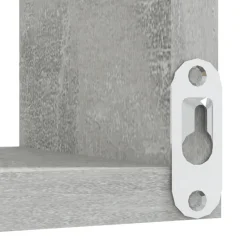 vidaXL Estanterías-Estante de esquina pared contrachapado gris hormigón 40x40x50cm