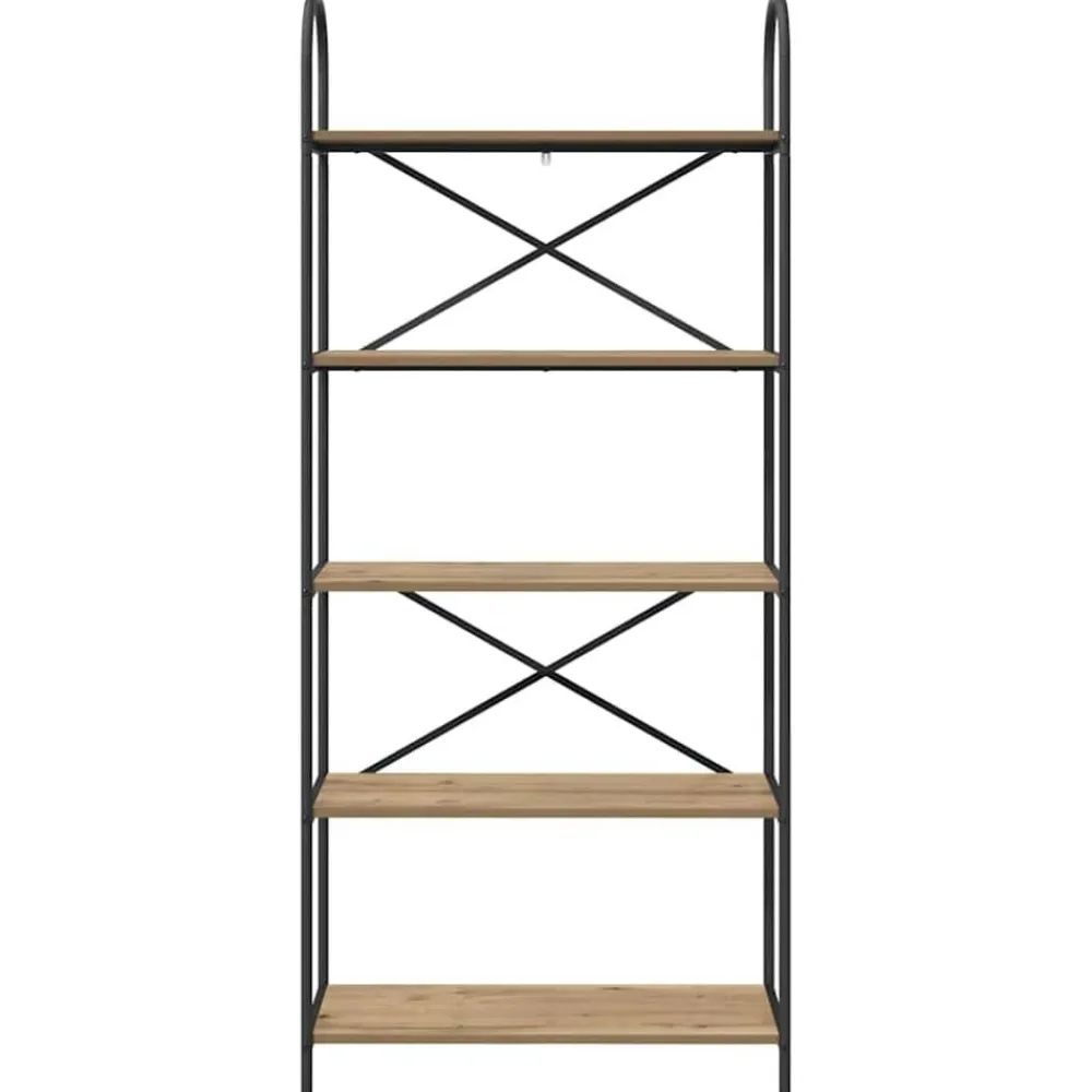 vidaXL Estante de libros Roble artesanal 80 x 30 x 183 cm Roble artisan Clearance