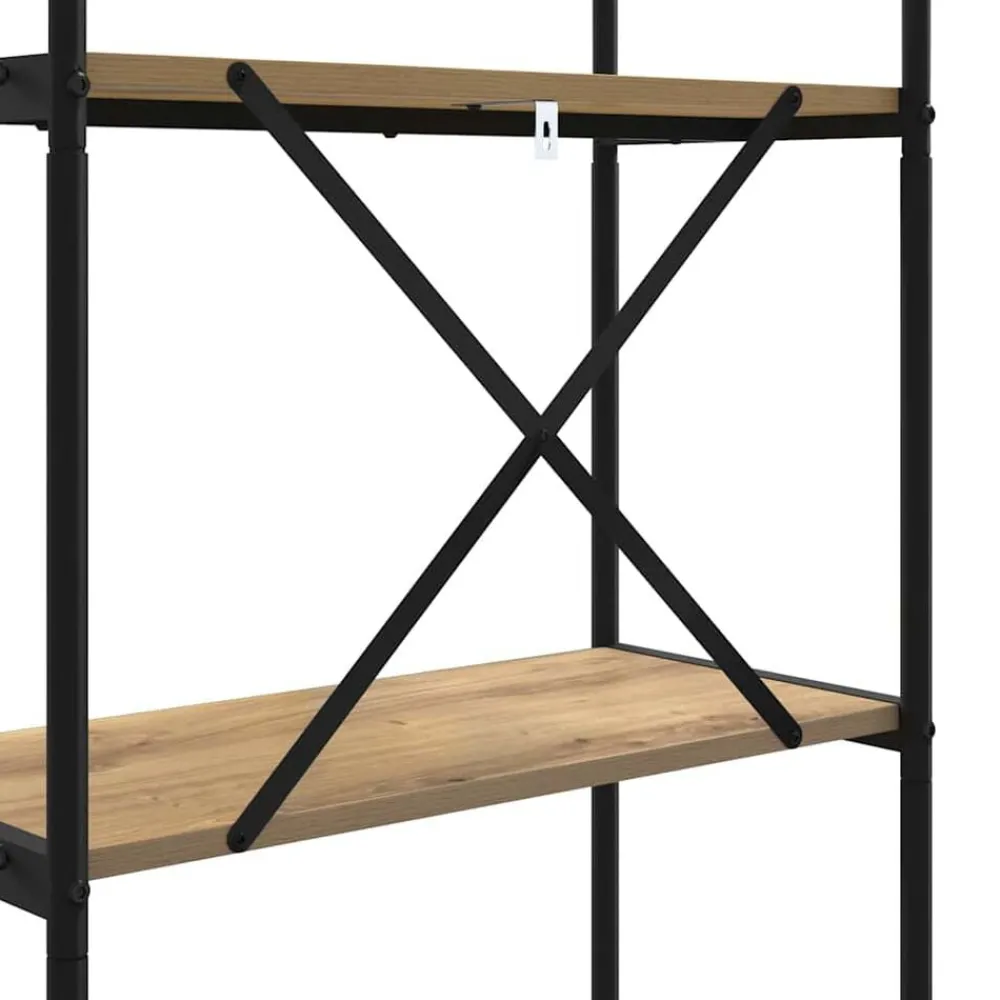 vidaXL Estante de libros Roble artesanal 80 x 30 x 183 cm Roble artisan Clearance