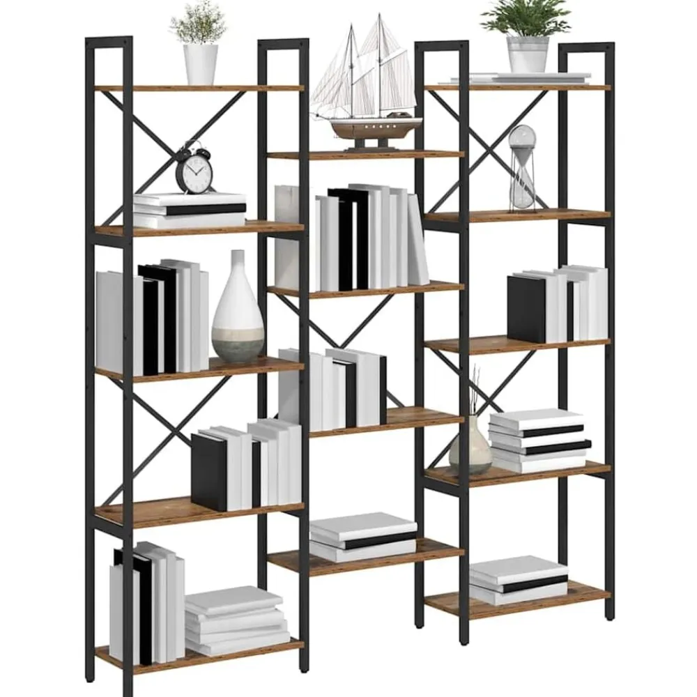 vidaXL Estanterías-Estante de libros 156 x 25 x 167 cm