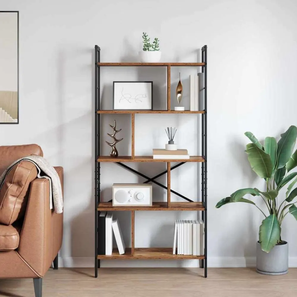 vidaXL Estanterías-Estante de libros 75 x 30 x 156 cm