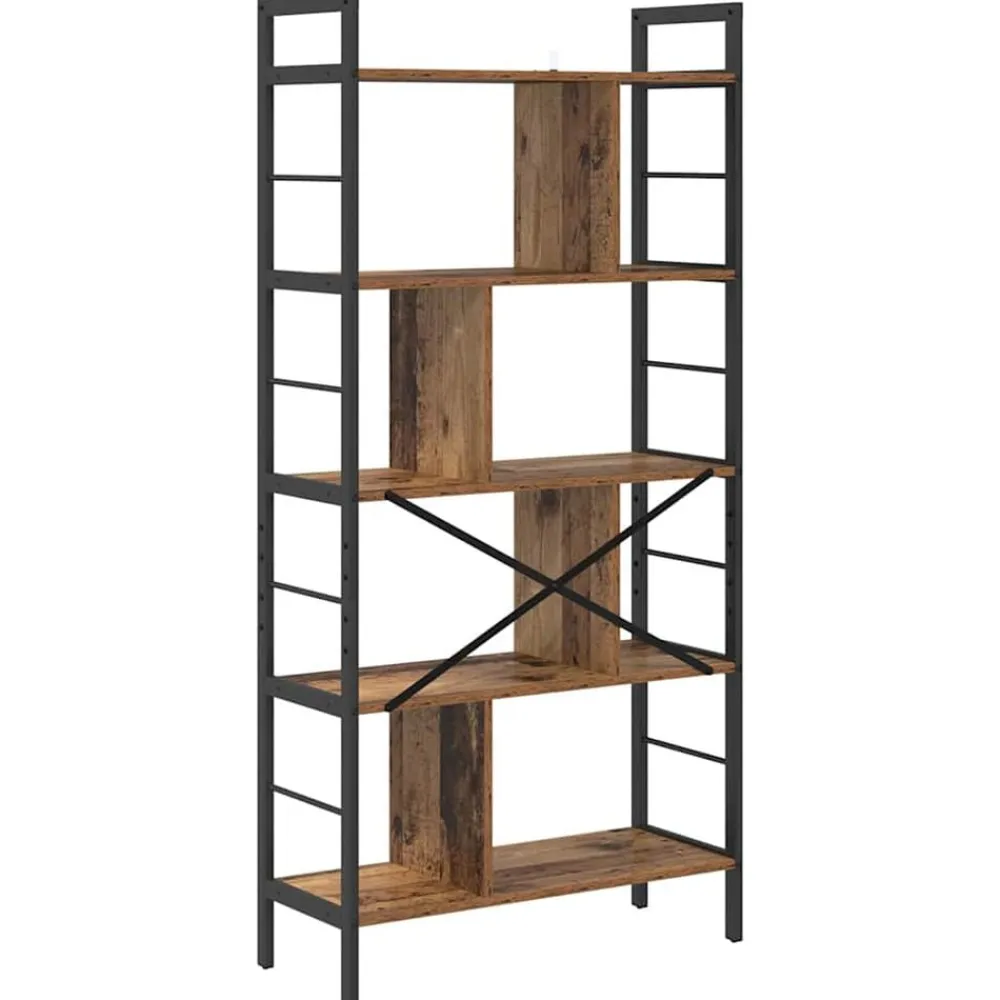 vidaXL Estanterías-Estante de libros 75 x 30 x 156 cm