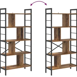 vidaXL Estanterías-Estante de libros 75 x 30 x 156 cm