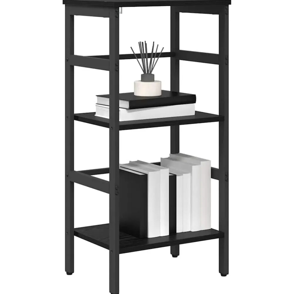 vidaXL Estante de libros 40 x 29,5 x 81 cm Roble negro Best