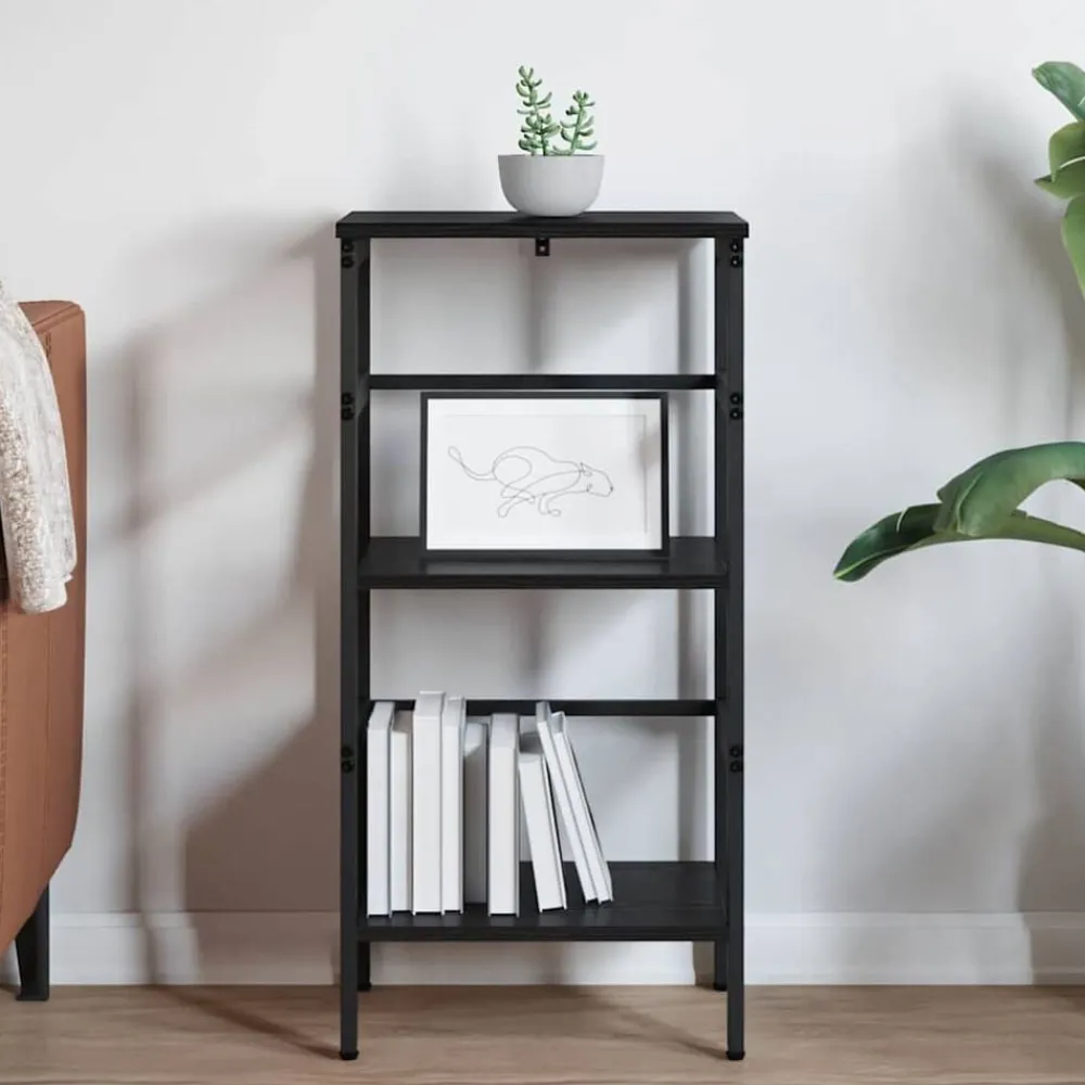 vidaXL Estante de libros 40 x 29,5 x 81 cm Roble negro Best