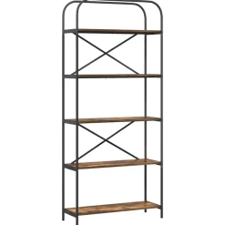 vidaXL Estante de libros 80 x 30 x 183 cm Roble ahumado Outlet