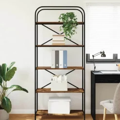 vidaXL Estante de libros 80 x 30 x 183 cm Roble ahumado Outlet