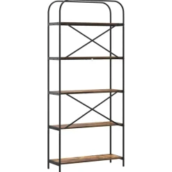 vidaXL Estante de libros 80 x 30 x 183 cm Roble ahumado Outlet