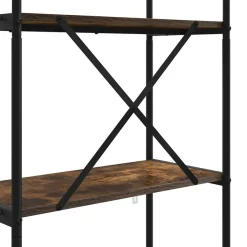 vidaXL Estante de libros 80 x 30 x 183 cm Roble ahumado Outlet