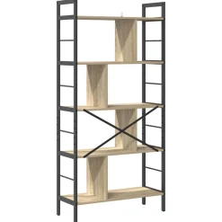 vidaXL Estante de libros 75 x 30 x 156 cm Roble Sonoma Best
