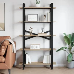 vidaXL Estante de libros 100 x 33,5 x 178 cm Roble Sonoma Best