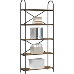 vidaXL Estante de libros 80 x 30 x 183 cm Roble ahumado Sale