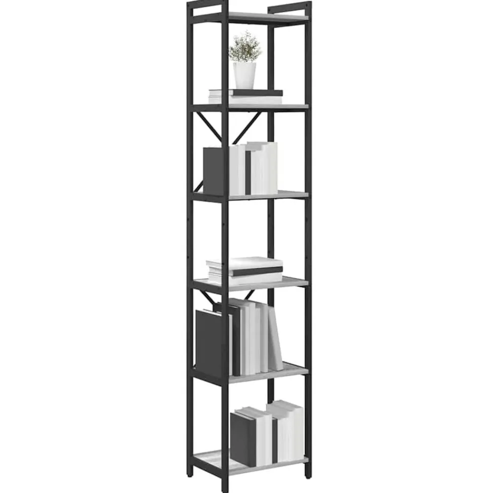 vidaXL Estante de libros 40 x 30 x 189,5 cm Gris sonoma Best