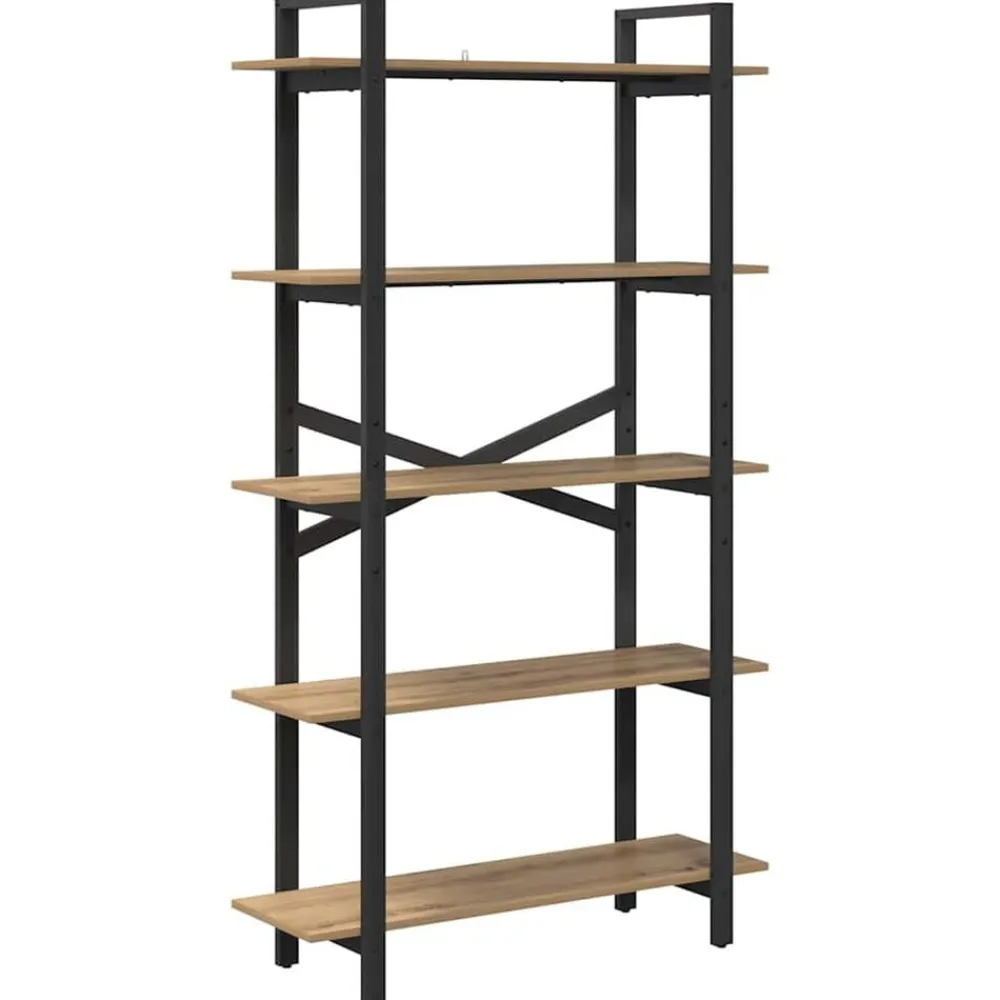 vidaXL Estante de libros Roble artesanal 100 x 33,5 x 178 cm Roble artisan Hot