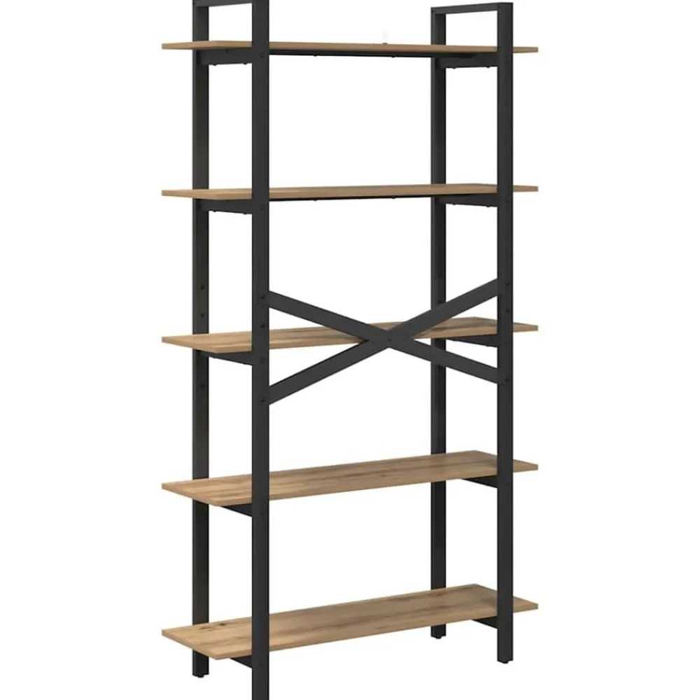 vidaXL Estante de libros Roble artesanal 100 x 33,5 x 178 cm Roble artisan Hot