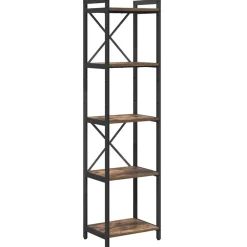 vidaXL Estante de libros 40 x 30 x 155 cm Roble ahumado Discount