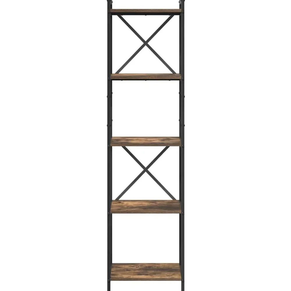 vidaXL Estante de libros 40 x 30 x 155 cm Roble ahumado Discount