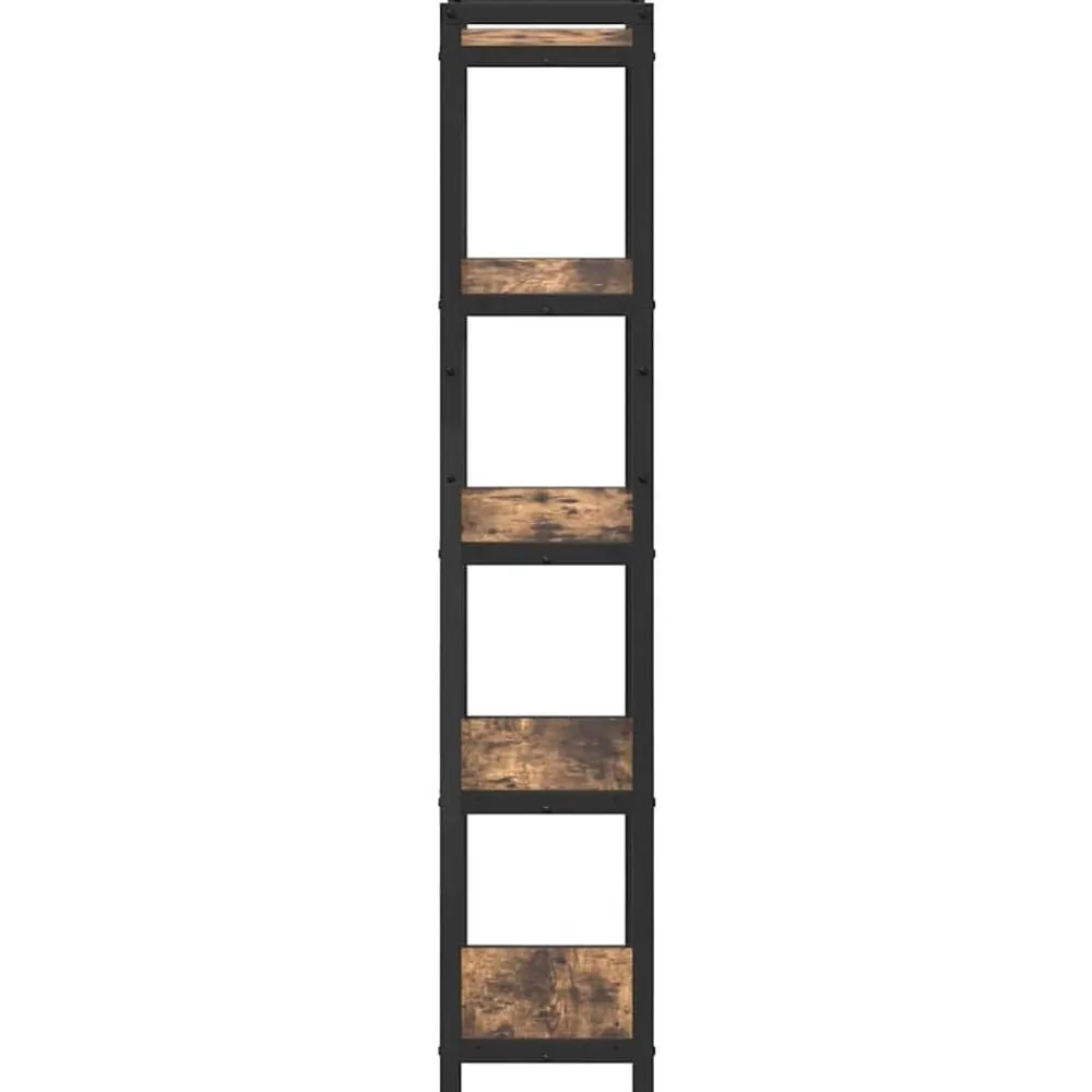 vidaXL Estante de libros 40 x 30 x 155 cm Roble ahumado Discount