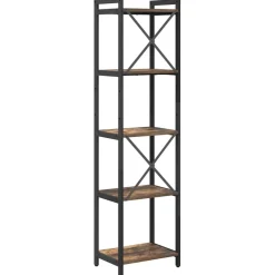vidaXL Estante de libros 40 x 30 x 155 cm Roble ahumado Discount