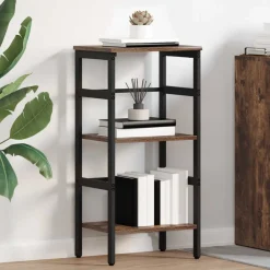 vidaXL Estante de libros 40 x 29,5 x 81 cm Roble ahumado Best