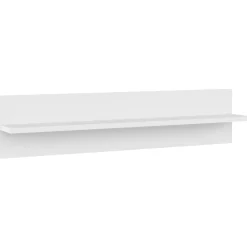 vidaXL Estante de pared 2 uds madera contrachapada 80x11,5x18cm Blanco