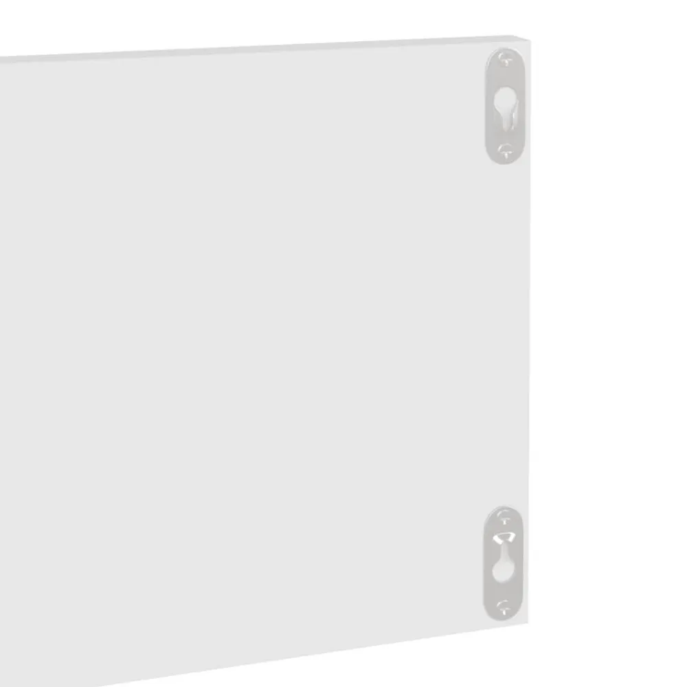 vidaXL Estante de pared 2 uds madera contrachapada 80x11,5x18cm Blanco
